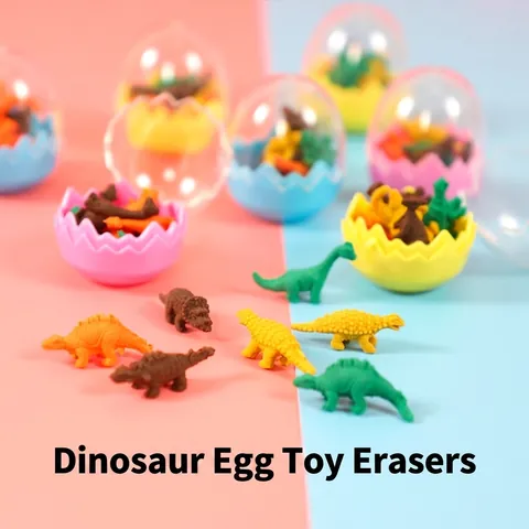 Gomme Uovo Di Dinosauro Creative Mini Forme Animali Guscio Di Plastica Trasparente Per Cancelleria Scolastica Bambini
