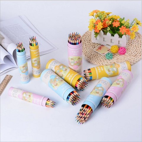 Professional Colored Wood Pencils 12 18 24 36 Colors For Drawing Sketching Art Supplies For Kids Students In Paper Tube