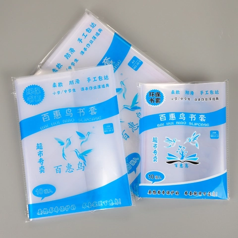 Transparent Plastic Book Covers Clear Waterproof Notebook Protectors For School Students Self Adhesive Soft