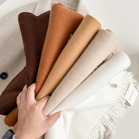 Women Winter Warm Faux Cashmere Scarf Soft Thick Tassel Long Shawl Wrap Autumn Fashion