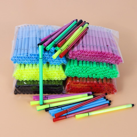 Feutres Aquarelle à Pointe en Fibre Multicolore pour Étudiants Dessin Stylos de Peinture Portables École Fournitures de Bureau