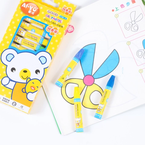 Washable Oil Pastels Hexagonal Non-toxic Drawing Crayons For Kids Kindergarten Students Art Supplies