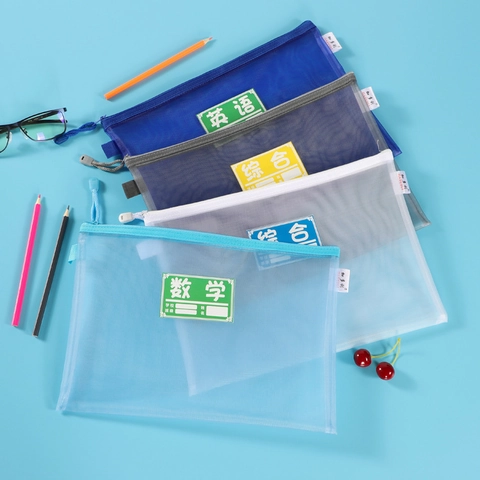 Dokumententasche Aus Nylon Netz Reißverschluss Schule Büro Fächer Aufbewahrung Transparentes Schreibwaren Etui