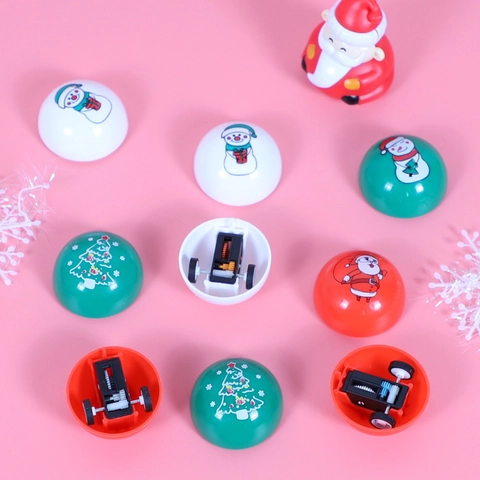 Christmas Mini Pull-Back Cars For Kids Santa Claus Snowman Christmas Tree Round Cartoon Toy Car Party Favors Festival Gift