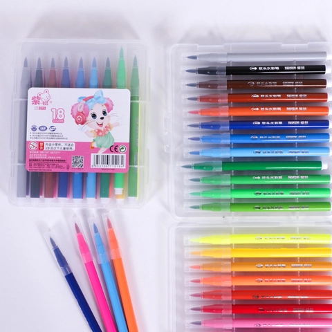 Pennarelli Acquerellabili Lavabili Con Punta Morbida Per Disegno E Pittura Per Bambini Studenti Forniture D'Arte Colorate Custodia In Plastica