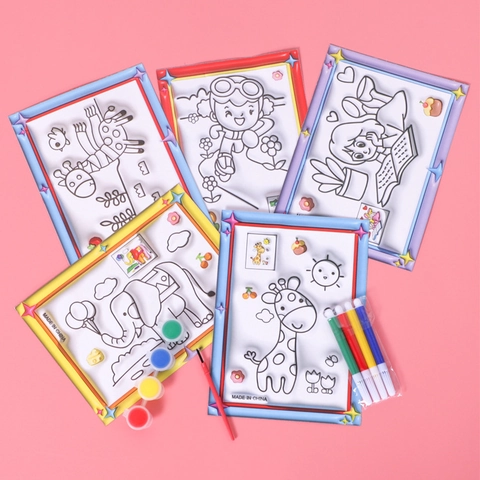 DIY Malspielzeug Aquarell Pigment Marker Cartoon Muster Pädagogische Kreative Kunst Für Kinder Studenten
