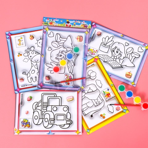 DIY Malspielzeug Aquarell Pigment Marker Cartoon Muster Pädagogische Kreative Kunst Für Kinder Studenten