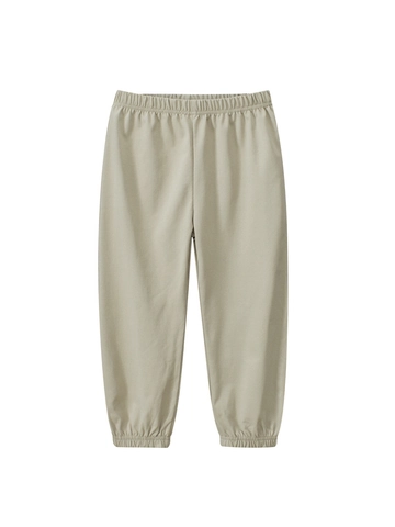 Pantalones Jogger Deportivos Para Niños Poliéster Secado Rápido Cintura Elástica Color Sólido Casual Verano Fino