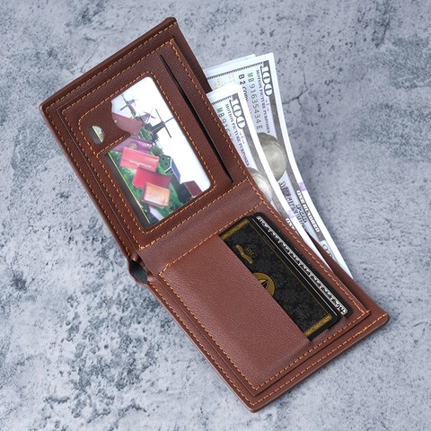 Herren Bifold Geldbörse PU Leder Währungsschein Muster Kurze Bargeld Kartenhalter Retro Lässig Geldbeutel