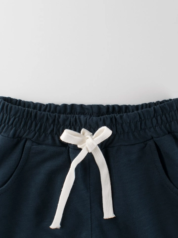 Pantalones Cortos de Algodón Flamé para Niños 100% Algodón Casual Cintura Elástica Cordón Transpirable Verano para Niños