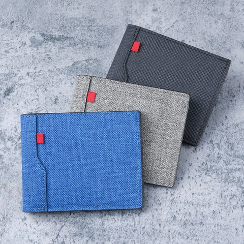 Herren Business Casual Kurze Bifold Geldbörse Leicht Texturiertes PU Leder Wasserdicht Kartenhalter Herren Portemonnaie