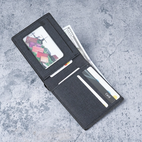Herren Business Casual Kurze Bifold Geldbörse Leicht Texturiertes PU Leder Wasserdicht Kartenhalter Herren Portemonnaie