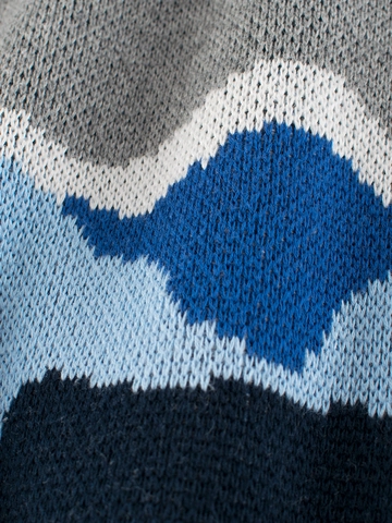 Maglione da Ragazzo in 100% Cotone Lavorato a Maglia a Blocchi di Colore Girocollo a Maniche Lunghe Pullover Stile Coreano