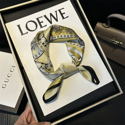 100 Procent Moerbeizijde Vierkante Sjaal Voor Vrouwen Vintage Print Zijden Sjaal Elegant Kleine Zijden Sjaal Modeaccessoire Cadeau