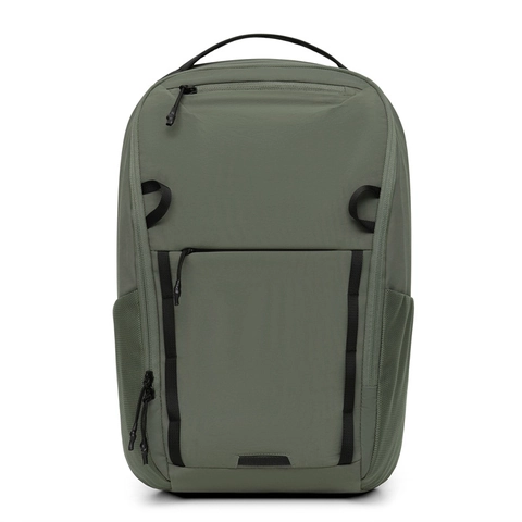 Men Outdoor Casual Backpack Nylon Waterproof Lightweight Travel Commuter Sports Daypack Solid Color Multifunctional