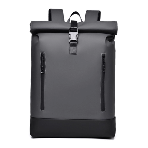 Roll-top Rucksack Wasserdichtes Beschichtetes Material Große Kapazität Laptopfach Business Reisen Schule Unisex Minimalistisch