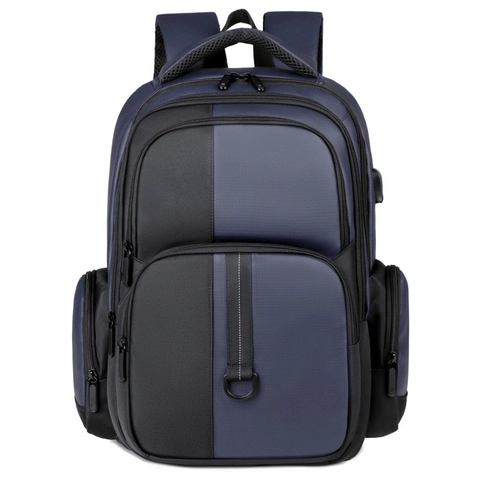 Zaino Business Da Uomo Pelle Sintetica Impermeabile Grande Capacità Porta USB Viaggio Pendolare Borsa PC
