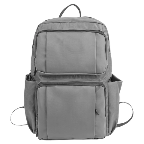 Minimalist Nylon Backpack Multi Pocket Large Capacity Business Travel Laptop Bag Men Women Casual Lightweight Solid Color