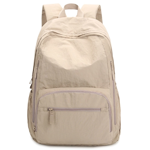 Lightweight Casual Backpack Nylon Large Capacity Outdoor Hiking Bag For Unisex Korean Style Minimalist Travel Daypack