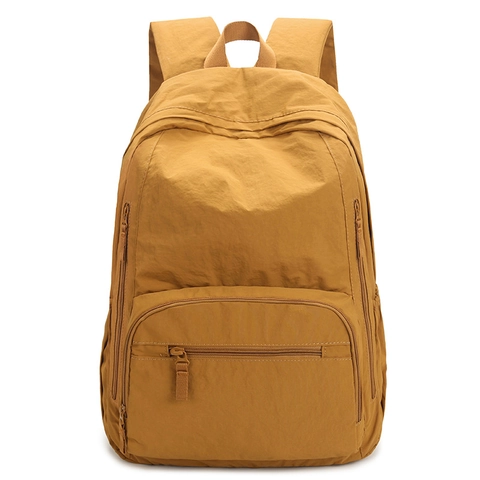 Mochila Casual Nailon Impermeable Ligero Gran Capacidad Múltiples Bolsillos Simple Bolsa De Viaje Escolar Hombres Mujeres