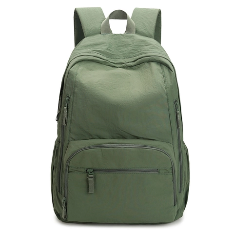 Mochila Casual Nailon Impermeable Ligero Gran Capacidad Múltiples Bolsillos Simple Bolsa De Viaje Escolar Hombres Mujeres