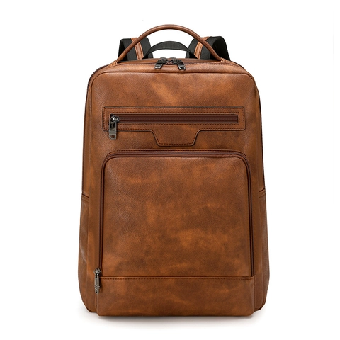 Zaino Business Pelle PU Espandibile Borsa Laptop Con Porta USB Impermeabile Viaggio Ufficio Uomo