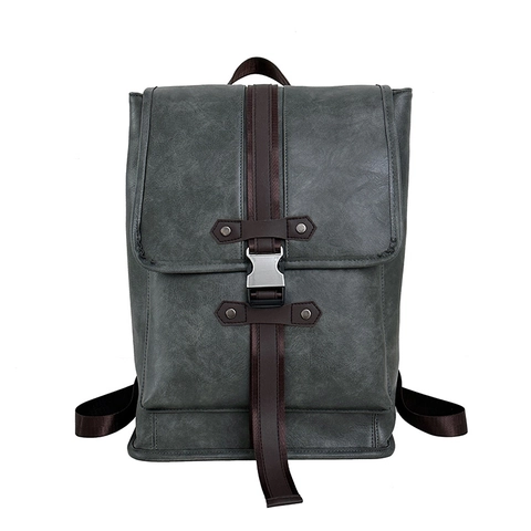 Vintage PU Leder Rucksack Große Kapazität Laptop Tasche Retro Mode Student Schultasche Für Herren Damen Tagesrucksack