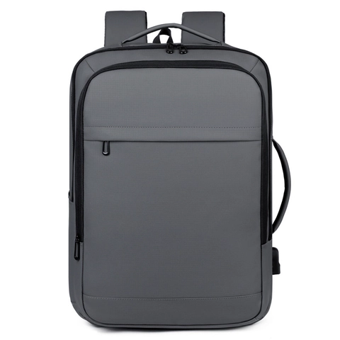 Expandable Business Laptop Backpack For Men Water Resistant 15.6 Inch Travel Bag With USB Charging Port Large Capacity