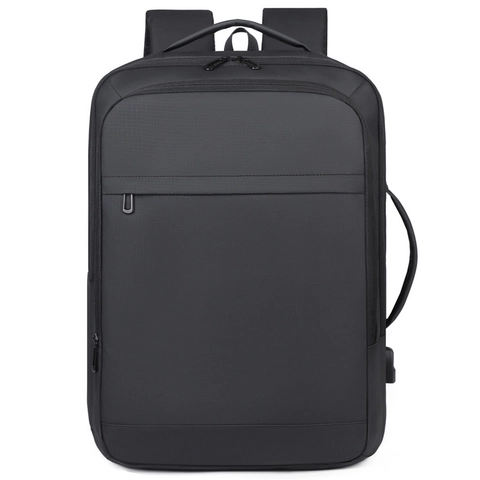 Expandable Business Laptop Backpack For Men Water Resistant 15.6 Inch Travel Bag With USB Charging Port Large Capacity