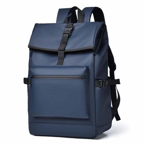 Minimalist Waterproof Laptop Backpack Flip Top Buckle Casual Travel Bag Large Capacity Breathable Commuter Backpack Unisex