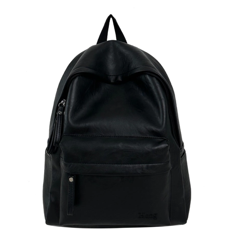 Mochila de Cuero PU de Gran Capacidad para Mujer Retro Color Sólido Bolsa Escolar Estudiante Minimalista Viaje Casual Moda