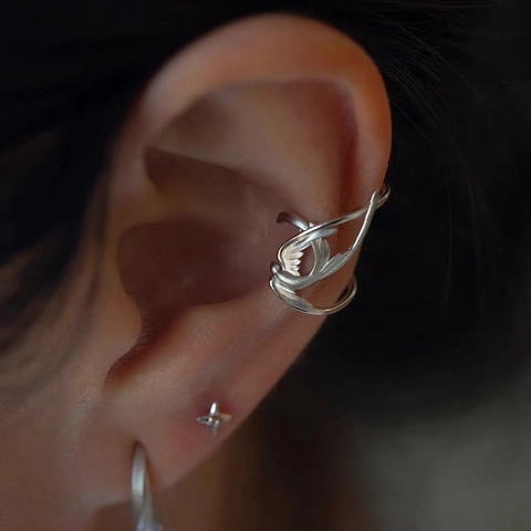 Ear Cuff Rondine Singolo Senza Buco Rame Forma Animale Elegante Nuovo Stile Cinese Gioielli Per Donna Orecchio Destro