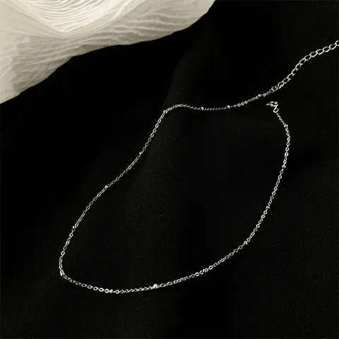 Collana Girocollo Con Perline Tonde In Argento Sterling 925 Catena Satellitare Minimalista Gioielli Clavicola Per Donna
