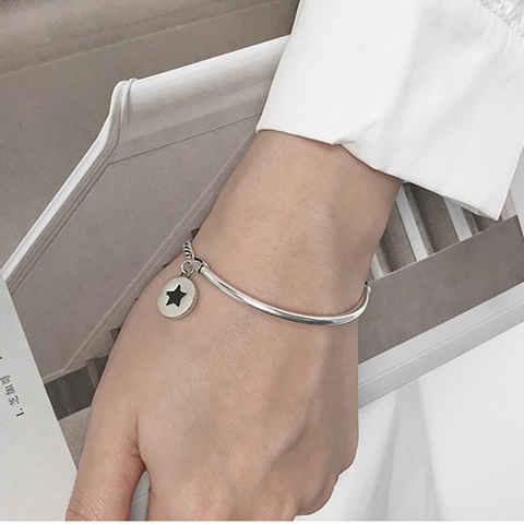 Vintage Herz Anhänger Armband Damen Versilbertes Kupfer Forever Friend Graviert Schwarz Emaille Minimalistischer Schmuck