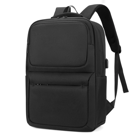 Zaino Porta PC Business Grande Capacità Con Porta di Ricarica USB Impermeabile Tessuto Oxford Nylon Viaggio Uomo Ufficio