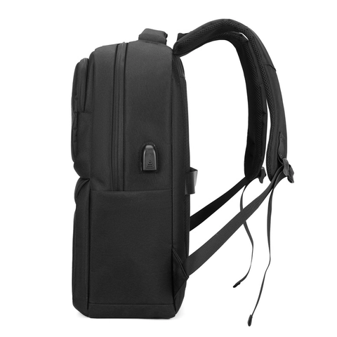 Zaino Porta PC Business Grande Capacità Con Porta di Ricarica USB Impermeabile Tessuto Oxford Nylon Viaggio Uomo Ufficio