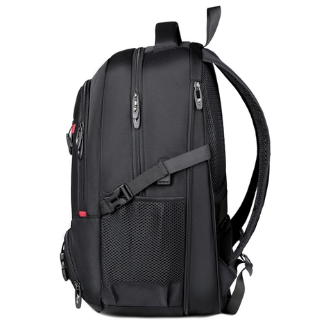 Zaino da Viaggio d'Affari da Uomo Grande Capacità Impermeabile Nylon Borsa per Laptop Con Porta USB Espandibile Escursionismo