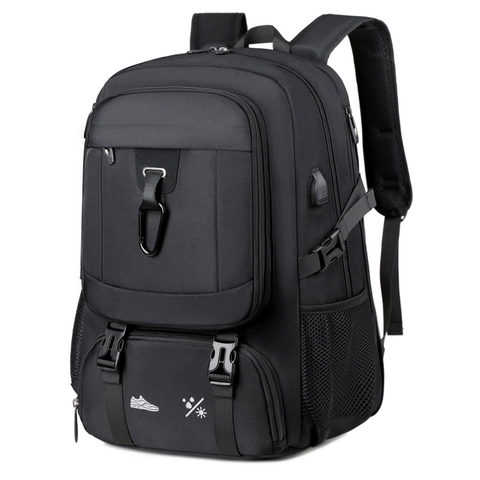 Business Reise Rucksack Herren Große Kapazität Wasserdicht Nylon Laptop Tasche Mit USB Ladeanschluss Und Schuhfach