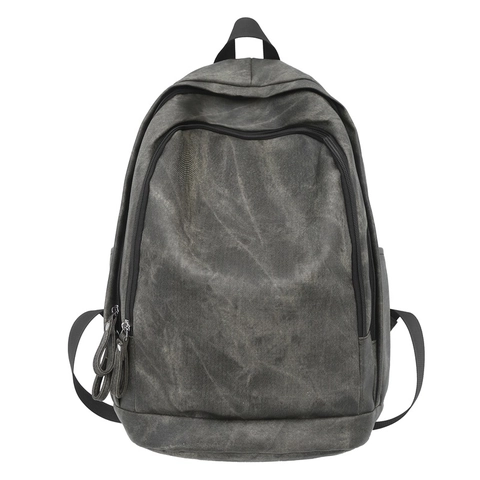 Vintage Mattes Kunstleder Rucksack Große Kapazität Diebstahlschutz Schultasche Herren Damen Outdoor Reise Computer Tagesrucksack