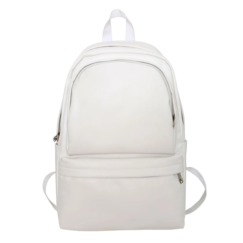Sac À Dos En Cuir PU Mode Minimaliste Grande Capacité Cartable Pour Étudiantes Femmes Voyage Décontracté Style Coréen