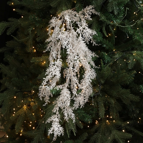 Glitzer Künstliche Weihnachts Kiefernzweig Simulation Blatt Gold Silber Champagner Xmas Baumschmuck Für Home Party Deko