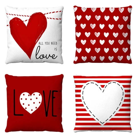 Herzmuster Kissenbezug Weicher Kurzplüsch Deko Kissenhülle Für Valentinstag Hochzeit Party Home Dekor Modern