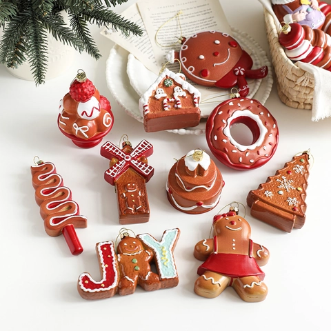 Muñeco De Jengibre Decoración Colgante De Navidad Figurita Decorativa De Plástico Para Árbol De Navidad Hogar Fiesta Regalo Festivo