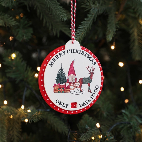 Kerst Aftellen Houten Hangend Ornament Kerstman Rendier Kabouter Adventskalender Voor Feestelijke Boomdecoratie