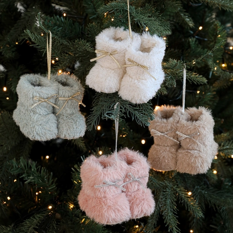 Kerstmis Pluche Laarzen Hanger Kleurrijke Kunstbont Mini Laarzen Met Strik Voor Feestelijke Kerstboom Decoratie