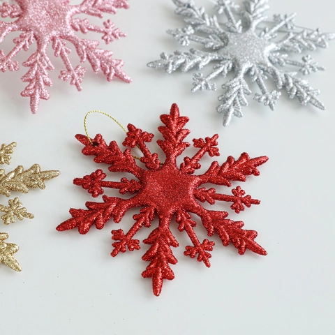 Ornamenti Appesi A Fiocco Di Neve Di Natale Plastica Luccicante Decorazioni Per Alberi Per Feste E Casa