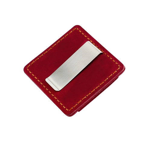 Custodia Porta Penne Doppia In Vera Pelle Vintage Con Clip In Acciaio Inossidabile Per Taccuino Ufficio Affari Professionale