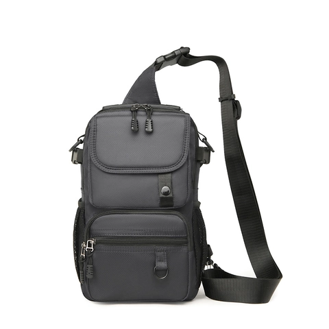 Herren Sling Bag Wasserdichtes Nylon Mehrfachtaschen Brusttasche Große Kapazität Für Reisen Outdoor Wandern Taktisch
