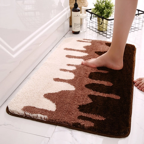 Tappetino Da Bagno In Microfibra Ispessita Motivo A Goccia Arte Fluida Moderna Tappeto Assorbente Antiscivolo Per Bagno