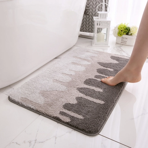 Tappetino Da Bagno In Microfibra Ispessita Motivo A Goccia Arte Fluida Moderna Tappeto Assorbente Antiscivolo Per Bagno